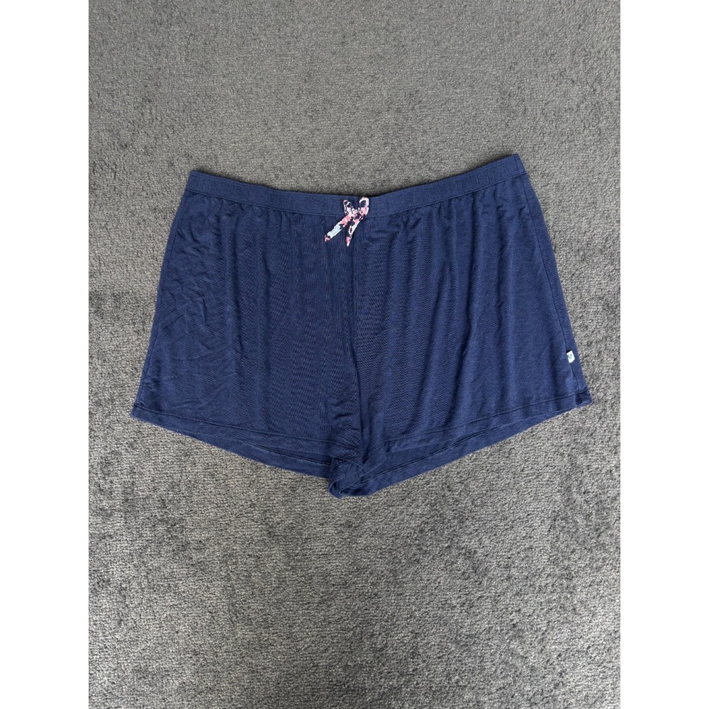Jane & Bleecker Sleep Shorts Women's XL Navy Blue Modal Stretch Drawstring Waist